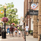 Street scene from midwest suburban city of Carmel, Indiana