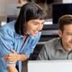 Coworkers collaborating