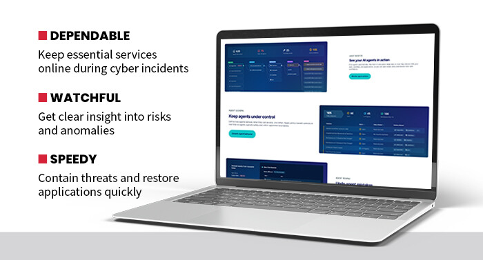 Rubrik Security Cloud dashboard on a laptop