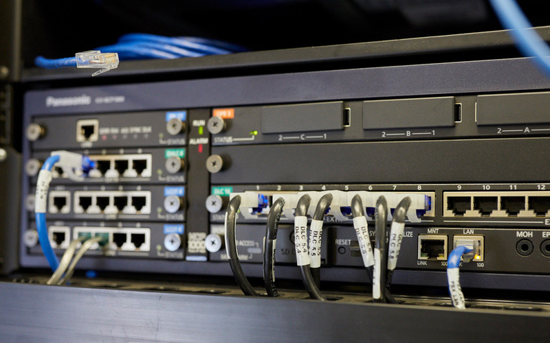Vital networking gear in the mobile command center connects radios and laptops through Panasonic and Ruckus hardware