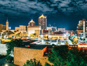 Panoramic image of Albuquerque Skyline at Night. New Mexico. USA.