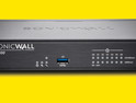 SonicWall TZ400  on bright yellow background