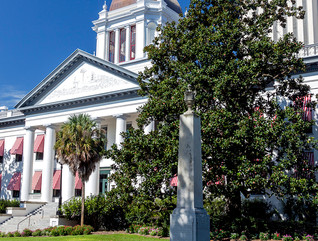 A view fo the Florida State Capitol complex in Tallahassee, Fl.  