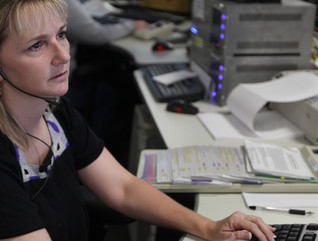 Female 911 dispatcher