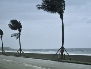 Hurricane off the coast of Florida 