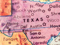 Map of Texas and surrounding states