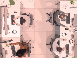 People working at computers