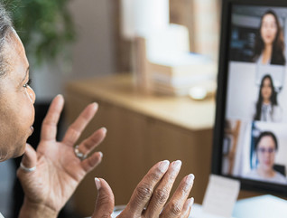 People meeting virtually