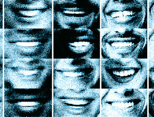 Multiple photos of people smiling