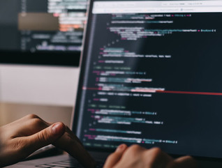 Programmer working on code