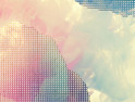 Abstract cloud against digital backround