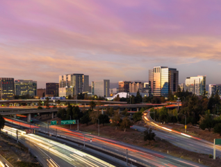 San Jose city skyline at dusk