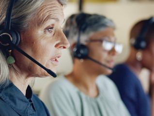 People using headset at the office