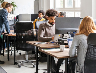 Business people working in modern office space