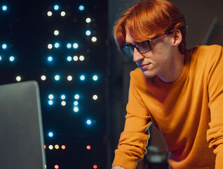 Person backing up data