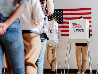 People voting at polling place