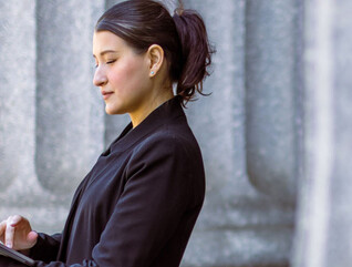 Person working outside of capital