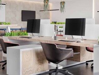 Computers in office space