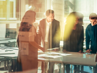 Business colleagues meeting in a conference room