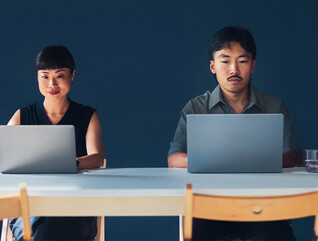 Coworkers working side-by-side