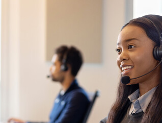 Person answering calls