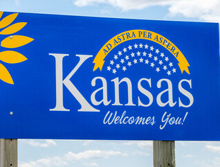 Kansas welcome sign