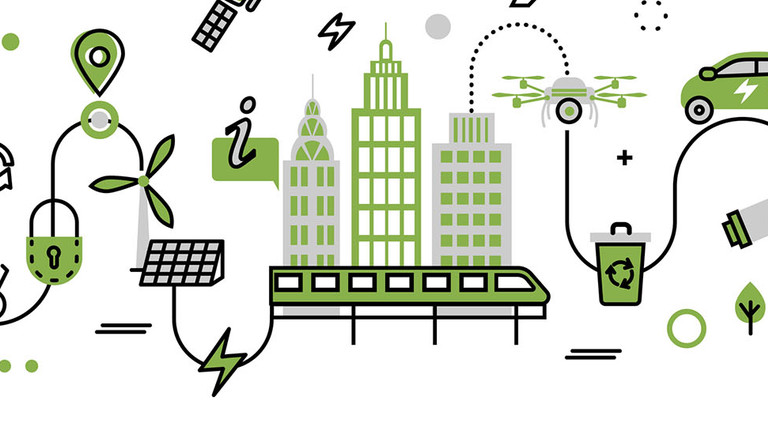 smart city concept, green