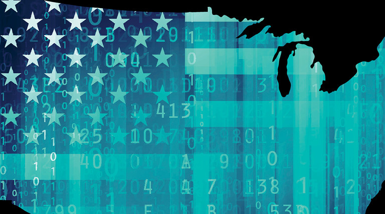 USA cybersecurity map 
