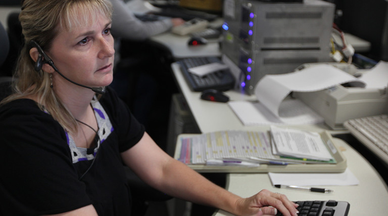 Female 911 dispatcher