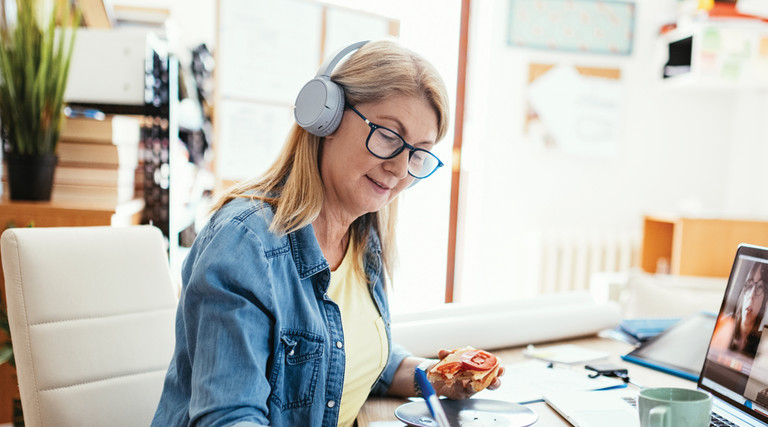 Woman working from home 