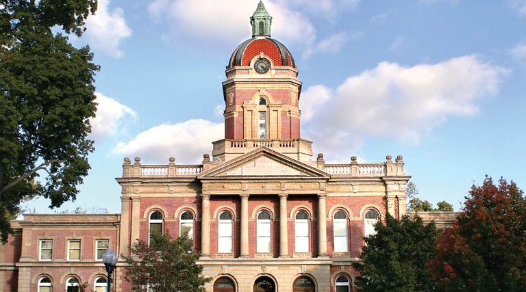 Elkhart County courthouse in Goshen, Ind.