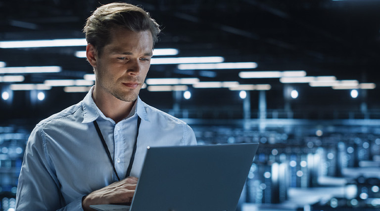 Person securing a data center