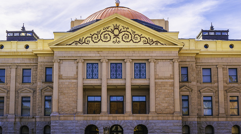 Arizona State Capitol Building in downtown Phoenix, Arizona.
