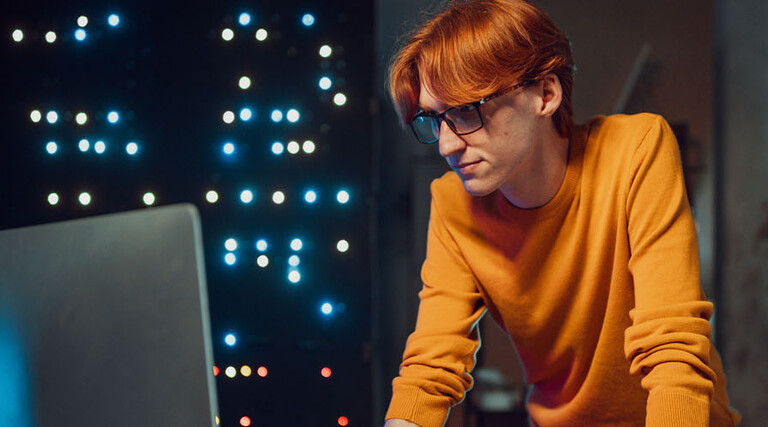 Person backing up data