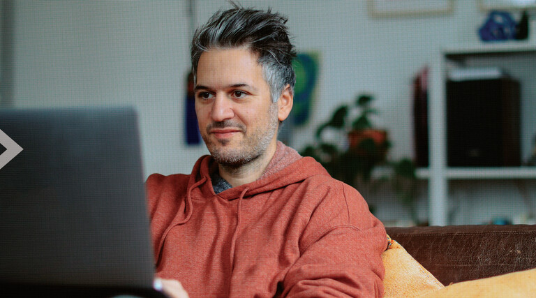 Person working remotely