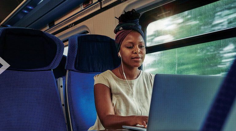 Person working on a train