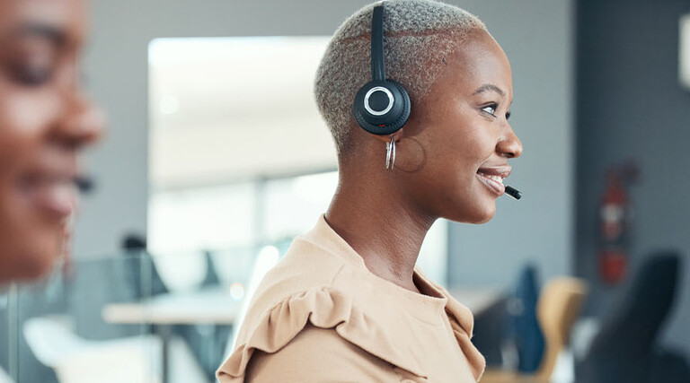 Person working in a call center