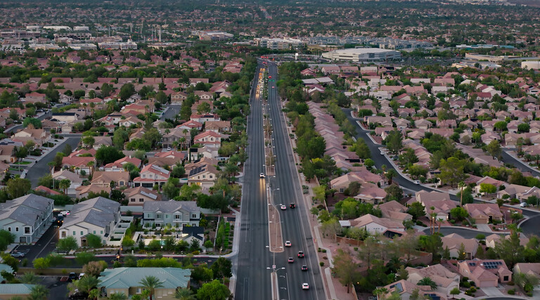 Aerial view of Clark County, Nevada