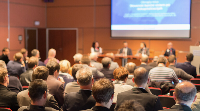 Audience at a conference hall