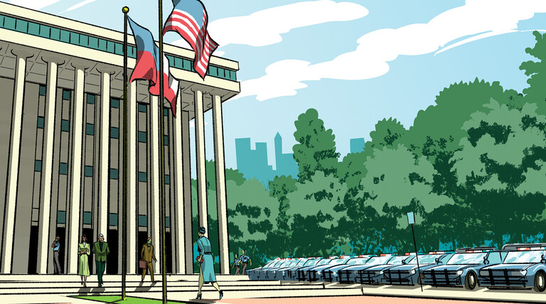 Illustration of crime center