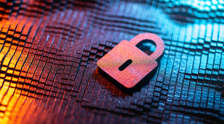 security lock on colorful background