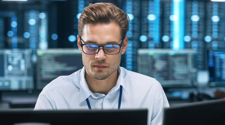 Person working on computer