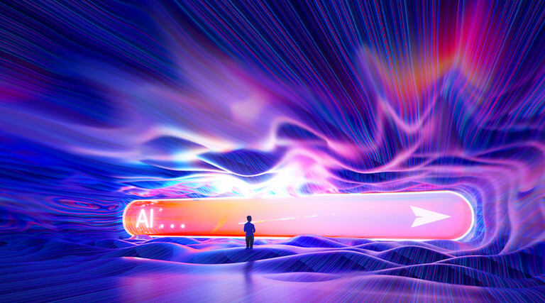 AI in a search bar image