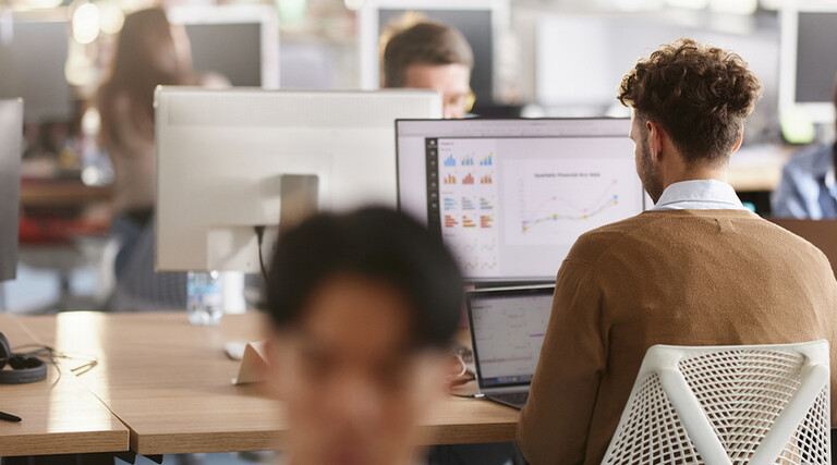 People working in office