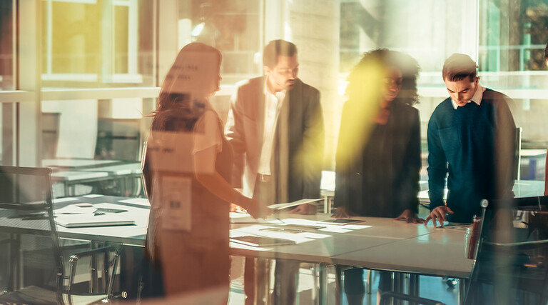 Business colleagues meeting in a conference room