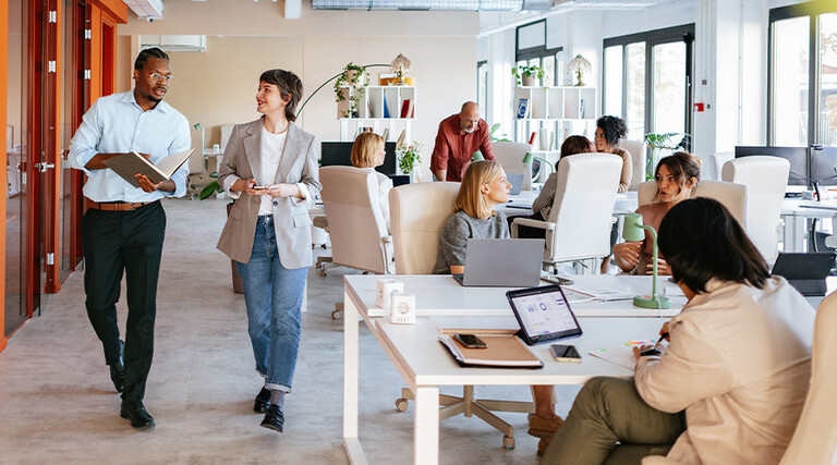 People working in the office