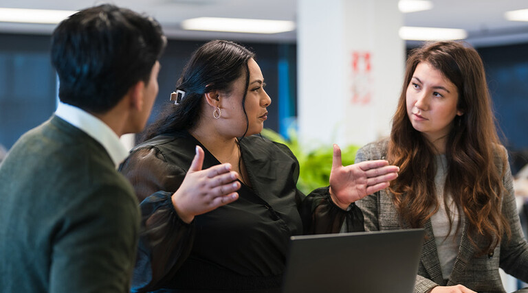 Coworkers collaborating