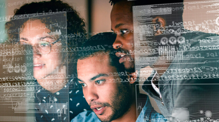 Coworkers collaborating