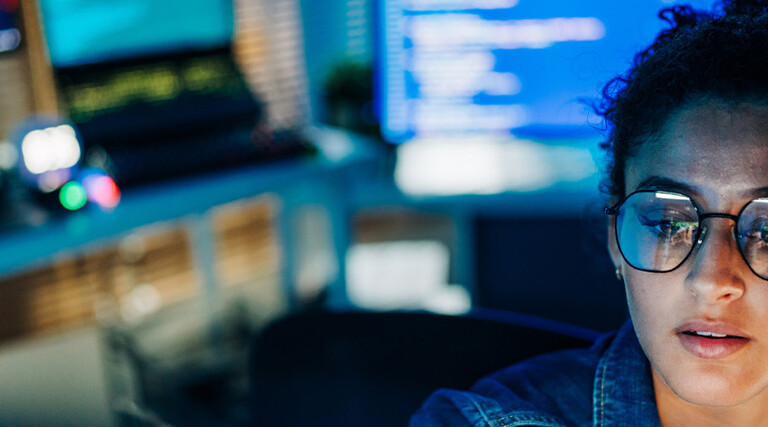 Person reviewing code