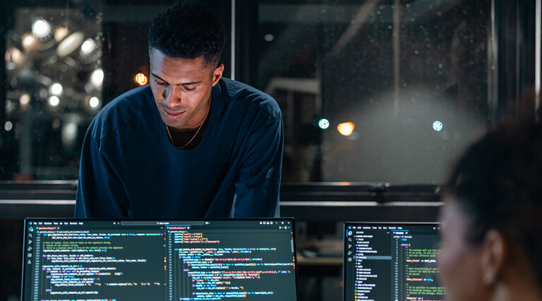  Software developers collaborating